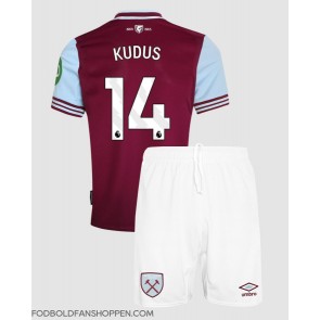 West Ham United Mohammed Kudus #14 Hjemmebanetrøje Børn 2024-25 Kortærmet (+ Korte bukser)